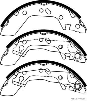 Stabdžių trinkelių komplektas HERTH+BUSS JAKOPARTS J3500517