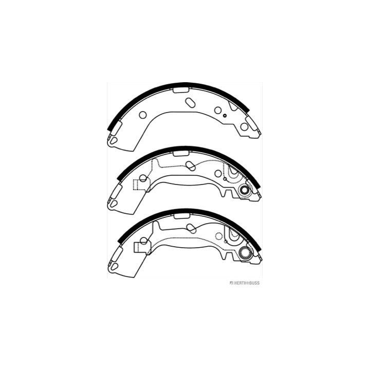 Stabdžių trinkelių komplektas HERTH+BUSS JAKOPARTS J3500523