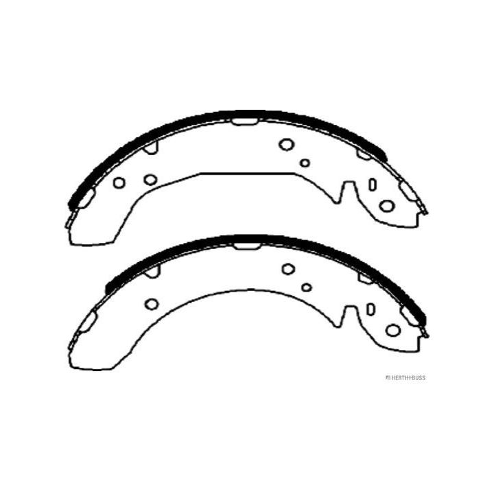 Stabdžių trinkelių komplektas HERTH+BUSS JAKOPARTS J3500530