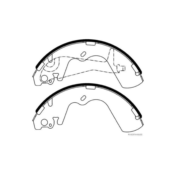 Stabdžių trinkelių komplektas HERTH+BUSS JAKOPARTS J3500531