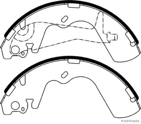 Stabdžių trinkelių komplektas HERTH+BUSS JAKOPARTS J3500531