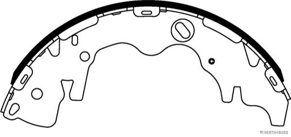 Stabdžių trinkelių komplektas HERTH+BUSS JAKOPARTS J3500533