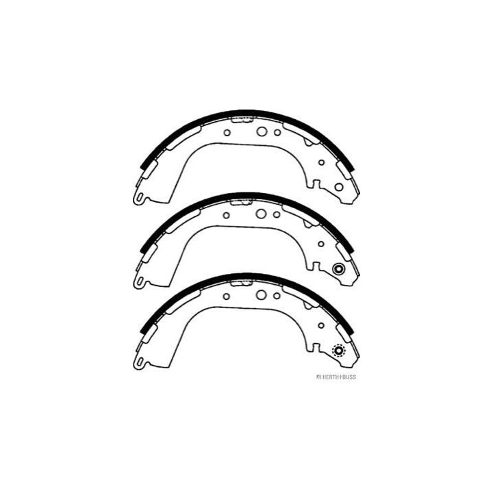 Stabdžių trinkelių komplektas HERTH+BUSS JAKOPARTS J3501045