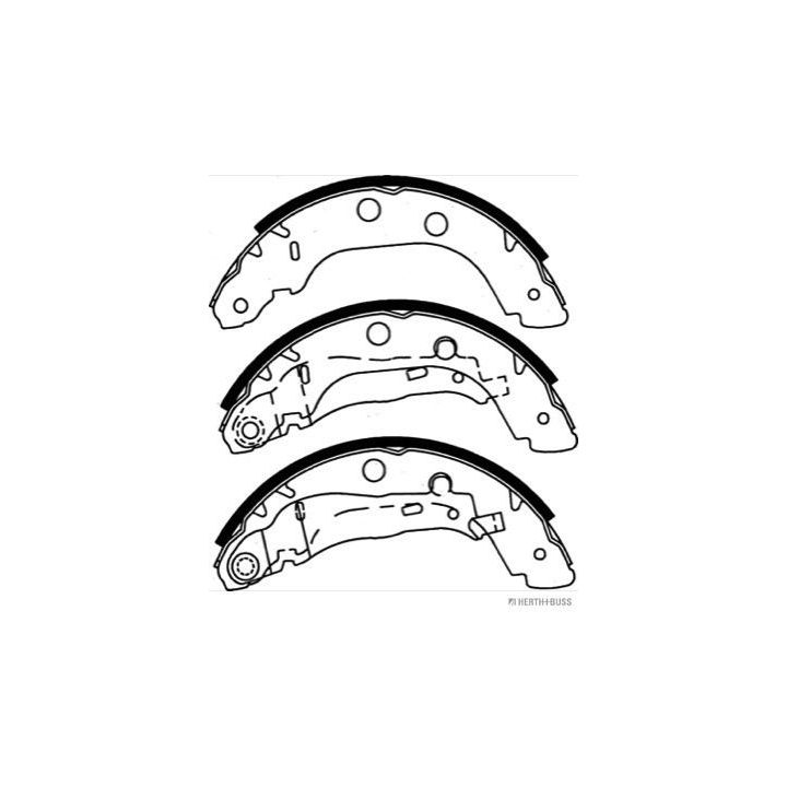 Stabdžių trinkelių komplektas HERTH+BUSS JAKOPARTS J3501051