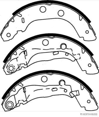 Stabdžių trinkelių komplektas HERTH+BUSS JAKOPARTS J3501051