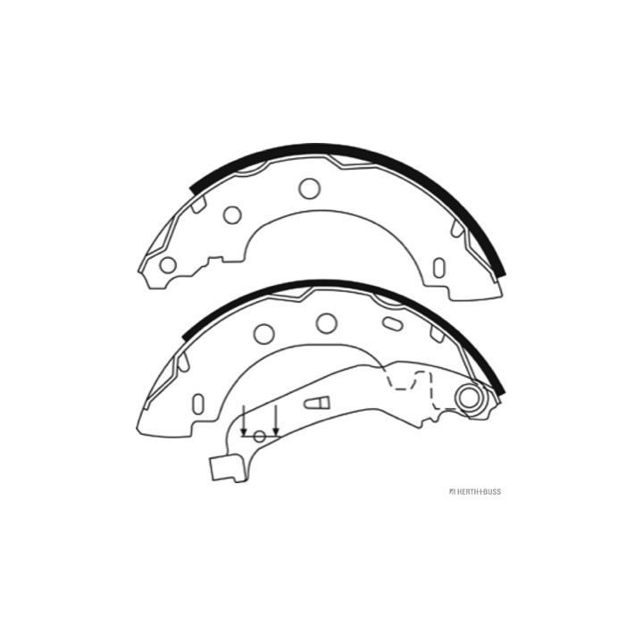 Stabdžių trinkelių komplektas HERTH+BUSS JAKOPARTS J3501058