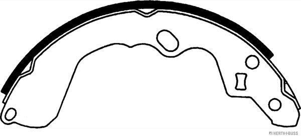 Stabdžių trinkelių komplektas HERTH+BUSS JAKOPARTS J3503011