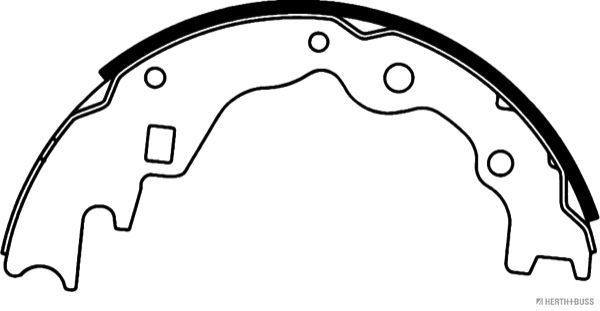 Stabdžių trinkelių komplektas HERTH+BUSS JAKOPARTS J3503025