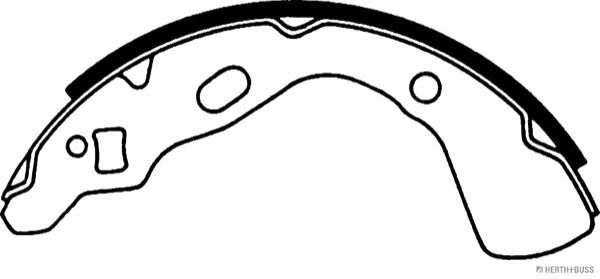 Stabdžių trinkelių komplektas HERTH+BUSS JAKOPARTS J3503030