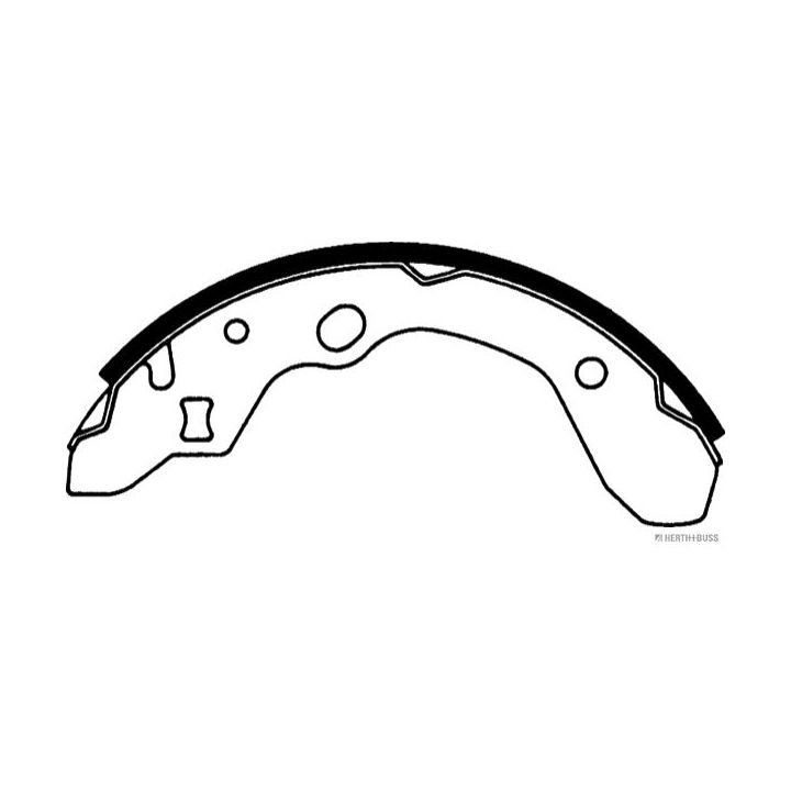 Stabdžių trinkelių komplektas HERTH+BUSS JAKOPARTS J3503036