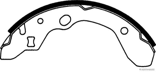 Stabdžių trinkelių komplektas HERTH+BUSS JAKOPARTS J3503036