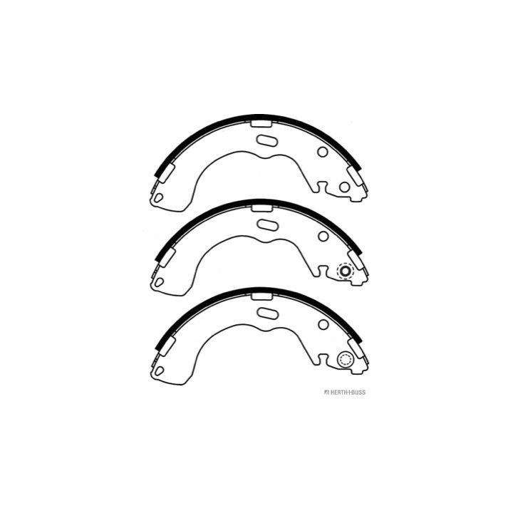 Stabdžių trinkelių komplektas HERTH+BUSS JAKOPARTS J3503039