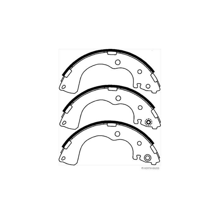 Stabdžių trinkelių komplektas HERTH+BUSS JAKOPARTS J3503043