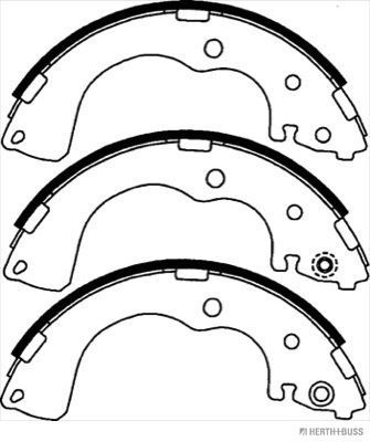 Stabdžių trinkelių komplektas HERTH+BUSS JAKOPARTS J3503043