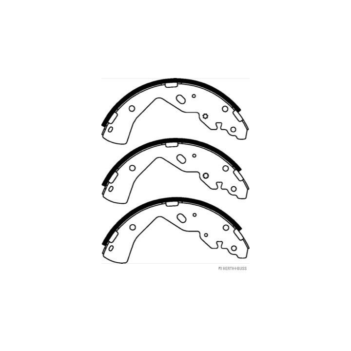 Stabdžių trinkelių komplektas HERTH+BUSS JAKOPARTS J3503050