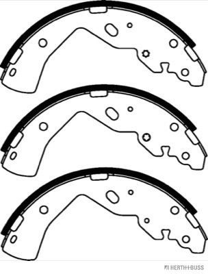 Stabdžių trinkelių komplektas HERTH+BUSS JAKOPARTS J3503050