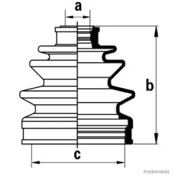 Gofruotoji membrana, kardaninis velenas HERTH+BUSS JAKOPARTS J2860501