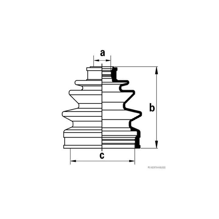 Gofruotoji membrana, kardaninis velenas HERTH+BUSS JAKOPARTS J2860501