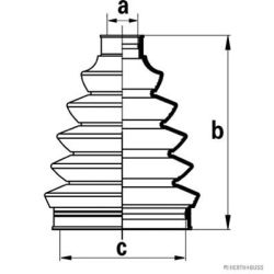 Gofruotoji membrana, kardaninis velenas HERTH+BUSS JAKOPARTS J2861025