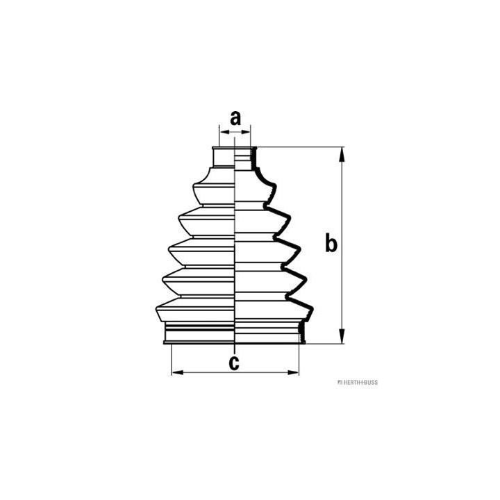 Gofruotoji membrana, kardaninis velenas HERTH+BUSS JAKOPARTS J2861025