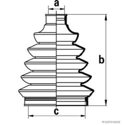 Gofruotoji membrana, kardaninis velenas HERTH+BUSS JAKOPARTS J2861027