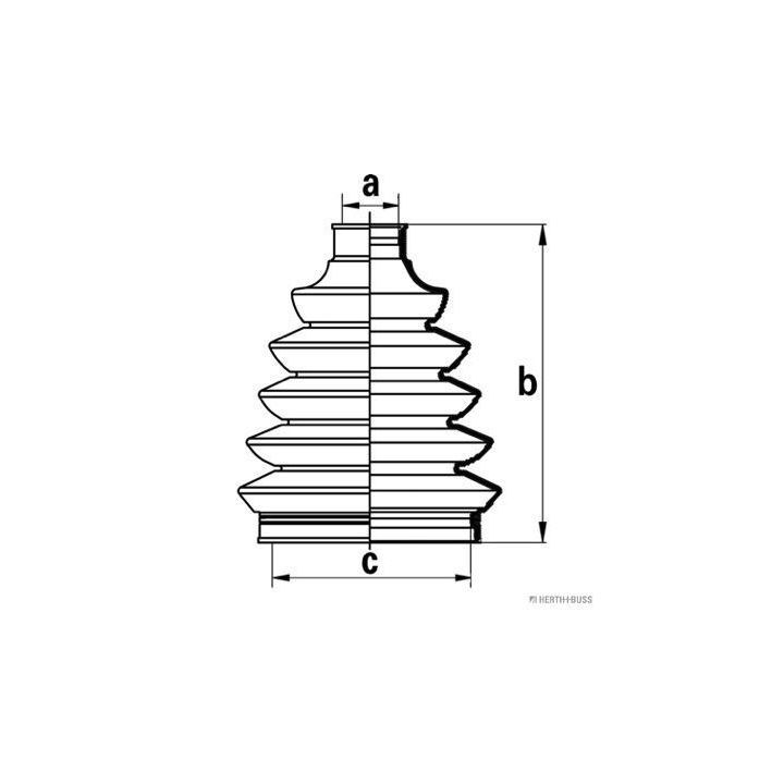 Gofruotoji membrana, kardaninis velenas HERTH+BUSS JAKOPARTS J2861027