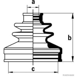 Gofruotoji membrana, kardaninis velenas HERTH+BUSS JAKOPARTS J2861028