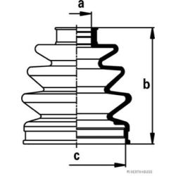 Gofruotoji membrana, kardaninis velenas HERTH+BUSS JAKOPARTS J2861031