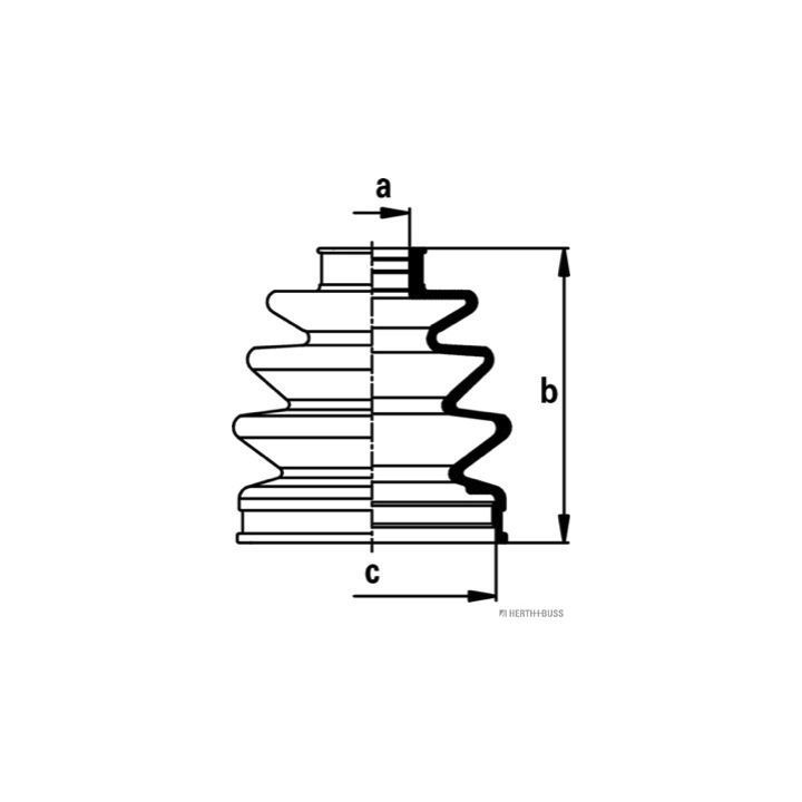 Gofruotoji membrana, kardaninis velenas HERTH+BUSS JAKOPARTS J2861031