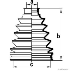 Gofruotoji membrana, kardaninis velenas HERTH+BUSS JAKOPARTS J2862023