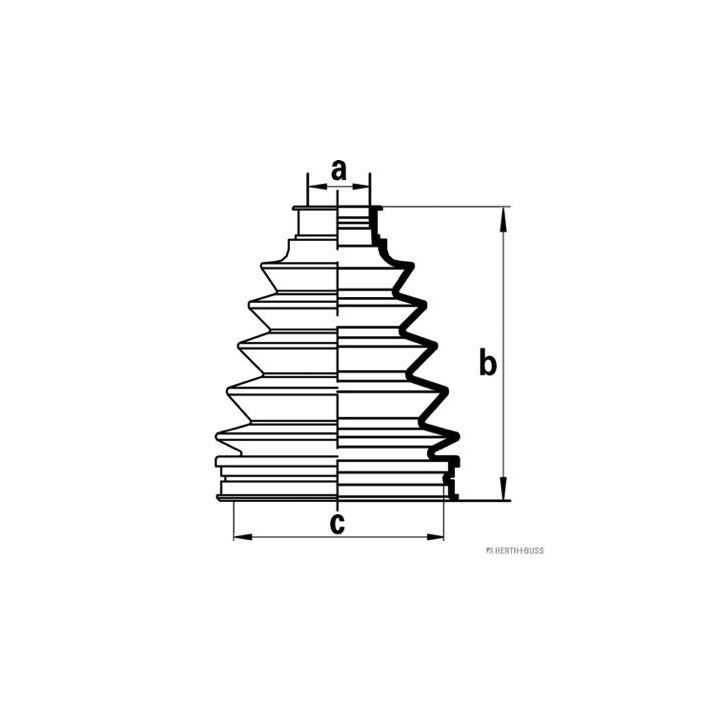 Gofruotoji membrana, kardaninis velenas HERTH+BUSS JAKOPARTS J2862023