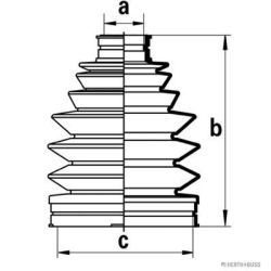 Gofruotoji membrana, kardaninis velenas HERTH+BUSS JAKOPARTS J2862025
