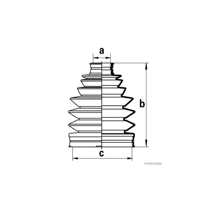 Gofruotoji membrana, kardaninis velenas HERTH+BUSS JAKOPARTS J2862025