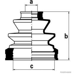 Gofruotoji membrana, kardaninis velenas HERTH+BUSS JAKOPARTS J2862027
