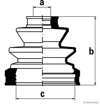 Gofruotoji membrana, kardaninis velenas HERTH+BUSS JAKOPARTS J2862027