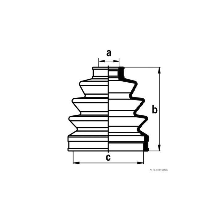 Gofruotoji membrana, kardaninis velenas HERTH+BUSS JAKOPARTS J2863002