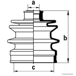 Gofruotoji membrana, kardaninis velenas HERTH+BUSS JAKOPARTS J2863003