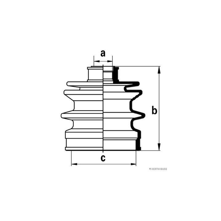 Gofruotoji membrana, kardaninis velenas HERTH+BUSS JAKOPARTS J2863003