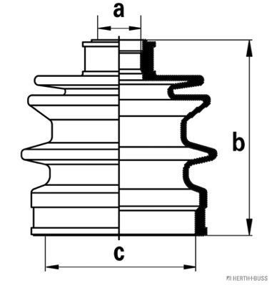 Gofruotoji membrana, kardaninis velenas HERTH+BUSS JAKOPARTS J2863003