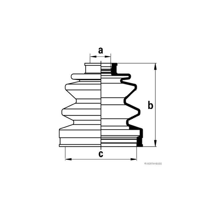 Gofruotoji membrana, kardaninis velenas HERTH+BUSS JAKOPARTS J2863004