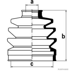 Gofruotoji membrana, kardaninis velenas HERTH+BUSS JAKOPARTS J2863005