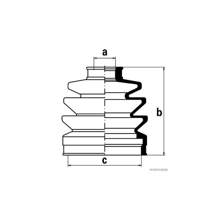 Gofruotoji membrana, kardaninis velenas HERTH+BUSS JAKOPARTS J2863005