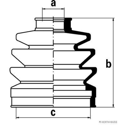 Gofruotoji membrana, kardaninis velenas HERTH+BUSS JAKOPARTS J2863005