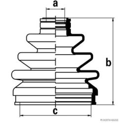 Gofruotoji membrana, kardaninis velenas HERTH+BUSS JAKOPARTS J2863008