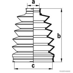 Gofruotoji membrana, kardaninis velenas HERTH+BUSS JAKOPARTS J2863011