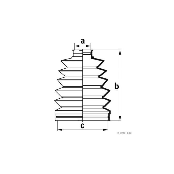 Gofruotoji membrana, kardaninis velenas HERTH+BUSS JAKOPARTS J2863011