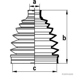 Gofruotoji membrana, kardaninis velenas HERTH+BUSS JAKOPARTS J2863012