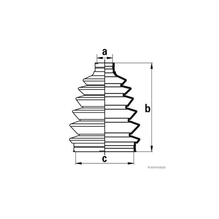 Gofruotoji membrana, kardaninis velenas HERTH+BUSS JAKOPARTS J2863014