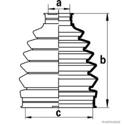 Gofruotoji membrana, kardaninis velenas HERTH+BUSS JAKOPARTS J2863015