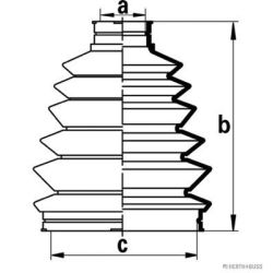 Gofruotoji membrana, kardaninis velenas HERTH+BUSS JAKOPARTS J2863016